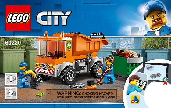 Notice / Instructions de Montage - LEGO - 60220 - Garbage Truck: Page 1