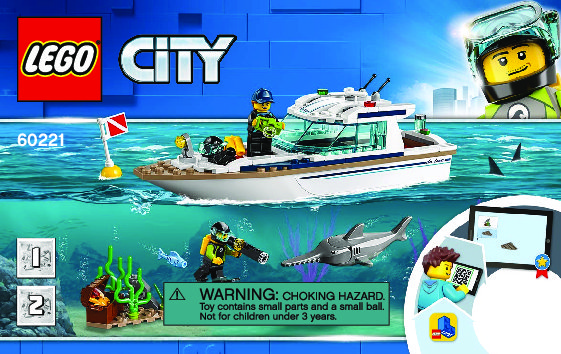 Notice / Instructions de Montage - LEGO - 60221 - Diving Yacht: Page 1