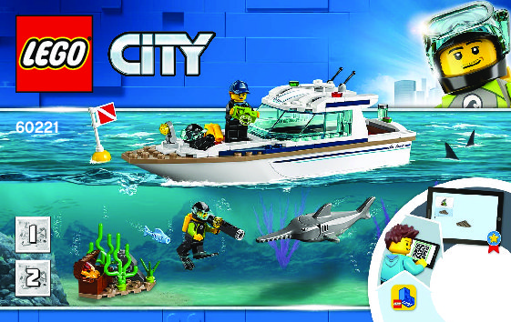 Notice / Instructions de Montage - LEGO - 60221 - Diving Yacht: Page 1