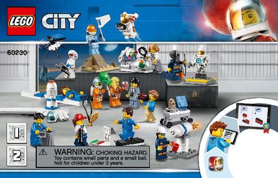 Notice / Instructions de Montage - LEGO - 60230 - People Pack - Space Research and Develop: Page 1