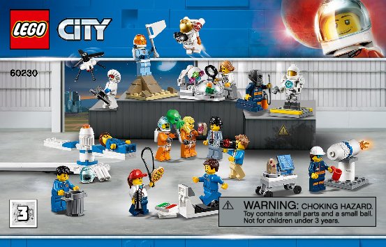 Notice / Instructions de Montage - LEGO - 60230 - People Pack - Space Research and Develop: Page 1