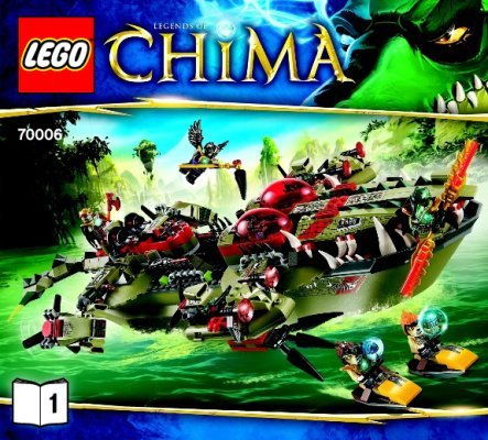 Notice / Instructions de Montage - LEGO - Legends of Chima - 70006 - Le Croc Navire Cragger: Page 1