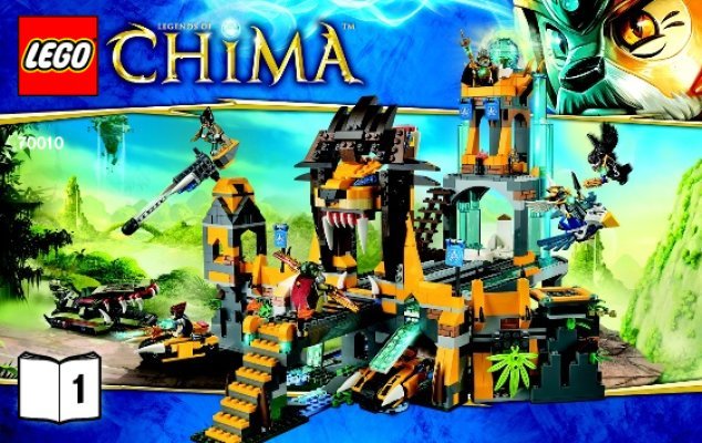 Notice / Instructions de Montage - LEGO - Legends of Chima - 70010 - Le temple de la tribu Lion: Page 1