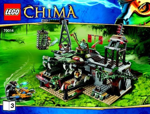 Notice / Instructions de Montage - LEGO - Legends of Chima - 70014 - Le repaire Croco: Page 1