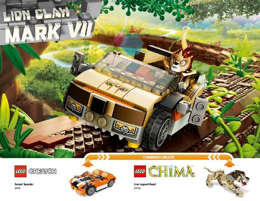 Notice / Instructions de Montage - LEGO - Legends of Chima - 70123 - Le lion légendaire: Page 1