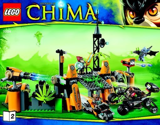 Notice / Instructions de Montage - LEGO - Legends of Chima - 70134 - La base Lion des Terres Lointaines: Page 1