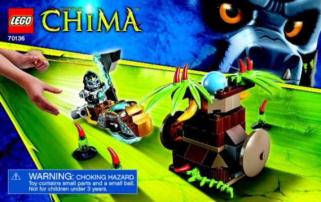 Notice / Instructions de Montage - LEGO - Legends of Chima - 70136 - Le punching banane: Page 1