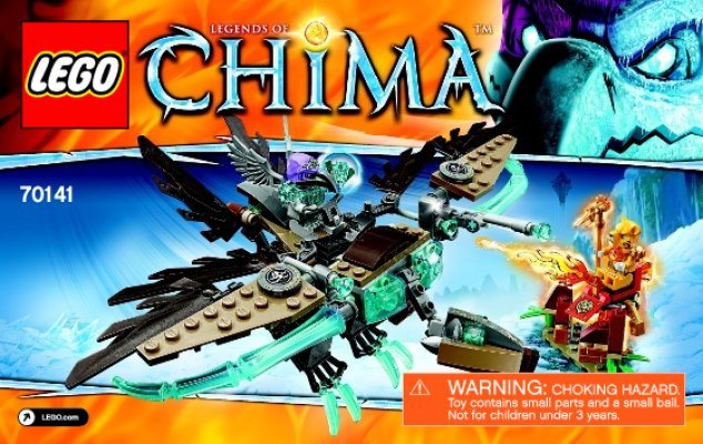 Notice / Instructions de Montage - LEGO - Legends of Chima - 70141 - Le planeur Vautour des glaces: Page 1