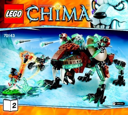 Notice / Instructions de Montage - LEGO - Legends of Chima - 70143 - Le robot Tigre de Sir Fangar: Page 1