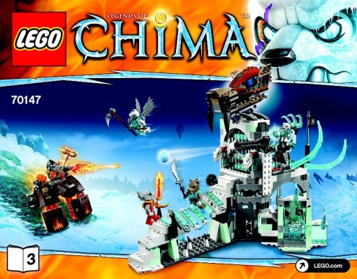 Notice / Instructions de Montage - LEGO - Legends of Chima - 70147 - La forteresse des glaces de Sir Fangar: Page 1