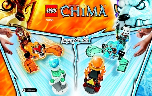 Notice / Instructions de Montage - LEGO - Legends of Chima - 70156 - Starter Set - Laval vs Sir Fangar: Page 1