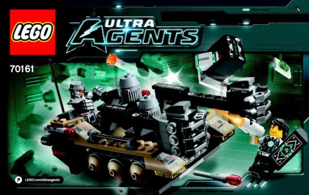 Notice / Instructions de Montage - LEGO - Ultra Agents - 70161 - L'attaque du tank: Page 1