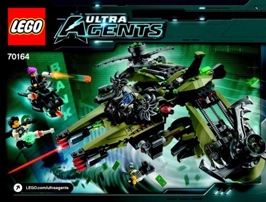 Notice / Instructions de Montage - LEGO - Ultra Agents - 70164 - Le vaisseau de Psyclone: Page 1