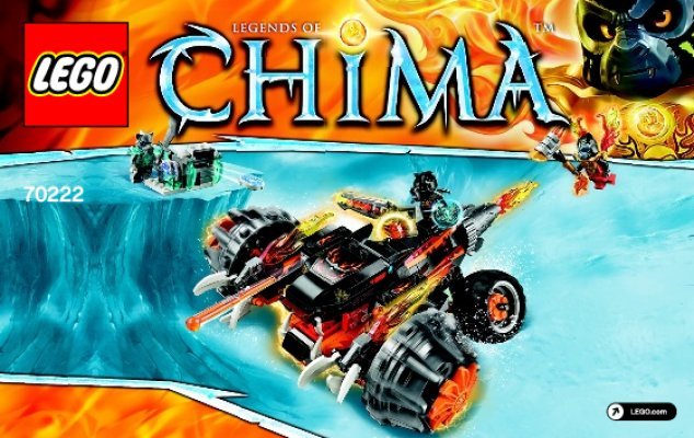 Notice / Instructions de Montage - LEGO - Legends of Chima - 70222 - Le bulldozer panthère: Page 1