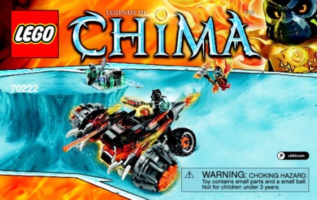 Notice / Instructions de Montage - LEGO - Legends of Chima - 70222 - Le bulldozer panthère: Page 1