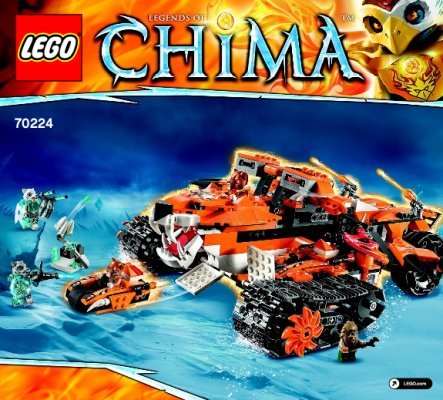 Notice / Instructions de Montage - LEGO - Legends of Chima - 70224 - La base mobile de combat: Page 1