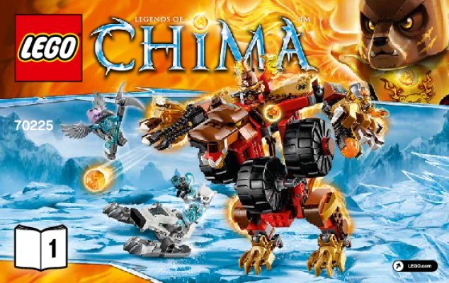 Notice / Instructions de Montage - LEGO - Legends of Chima - 70225 - L'Ours de Bladvic: Page 1