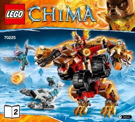 Notice / Instructions de Montage - LEGO - Legends of Chima - 70225 - L'Ours de Bladvic: Page 1