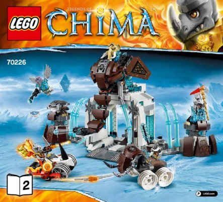 Notice / Instructions de Montage - LEGO - Legends of Chima - 70226 - La forteresse glacée du Mammouth: Page 1