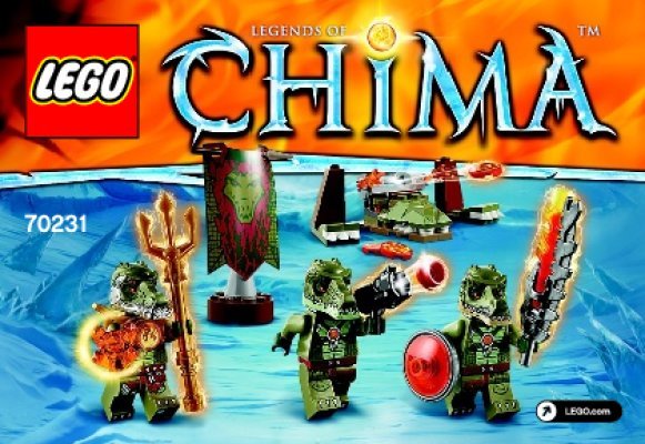 Notice / Instructions de Montage - LEGO - Legends of Chima - 70231 - La tribu Crocodile: Page 1