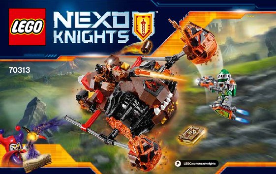 Notice / Instructions de Montage - LEGO - NEXO KNIGHTS - 70313 - L'écrase-lave de Moltor: Page 1