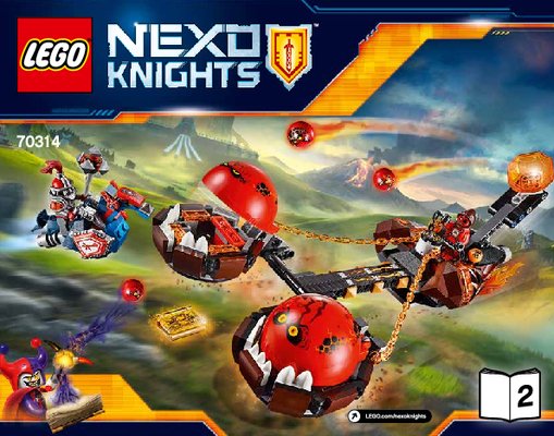 Notice / Instructions de Montage - LEGO - NEXO KNIGHTS - 70314 - Le chariot du Chaos du Maître des bêtes: Page 1