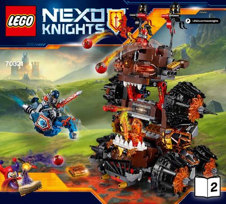 Notice / Instructions de Montage - LEGO - NEXO KNIGHTS - 70321 - La machine maudite du Général Magmar: Page 1