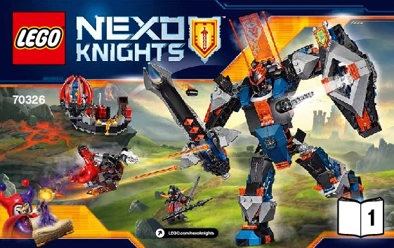 Notice / Instructions de Montage - LEGO - NEXO KNIGHTS - 70326 - Le robot du chevalier noir: Page 1