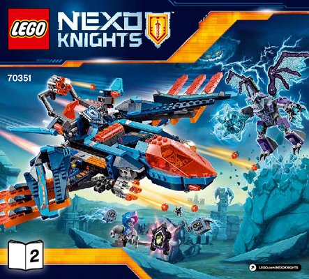 Notice / Instructions de Montage - LEGO - NEXO KNIGHTS - 70351 - Le faucon de combat de Clay: Page 1