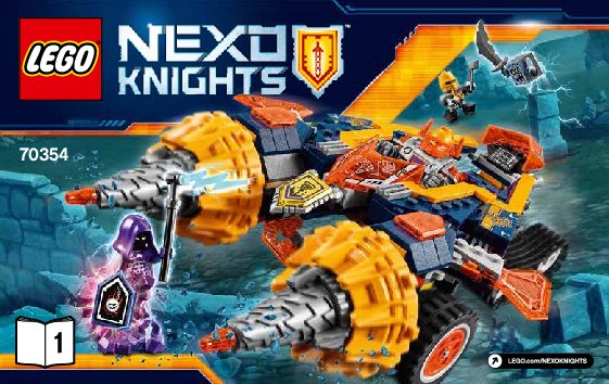 Notice / Instructions de Montage - LEGO - NEXO KNIGHTS - 70354 - La foreuse d'Axl: Page 1