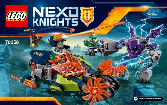 Notice / Instructions de Montage - LEGO - NEXO KNIGHTS - 70358 - Le destructeur de pierre d'Aaron: Page 1