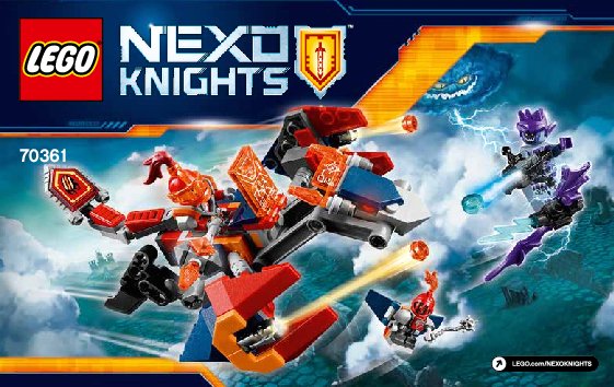 Notice / Instructions de Montage - LEGO - NEXO KNIGHTS - 70361 - Le dragon-robot de Macy: Page 1