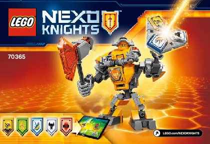 Notice / Instructions de Montage - LEGO - NEXO KNIGHTS - 70365 - La super armure d'Axl: Page 1