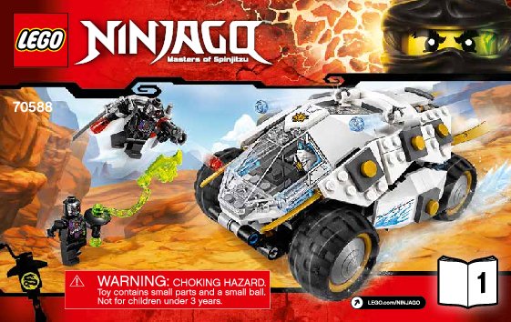 Notice / Instructions de Montage - LEGO - NINJAGO - 70588 - Le Tumbler du Ninja de Titane: Page 1