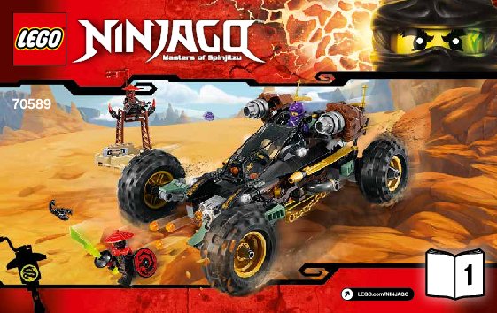 Notice / Instructions de Montage - LEGO - NINJAGO - 70589 - Le tout-terrain de combat: Page 1