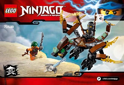 Notice / Instructions de Montage - LEGO - NINJAGO - 70599 - Le dragon de Cole: Page 1