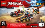 Notice / Instructions de Montage - LEGO - NINJAGO - 70600 - La poursuite en moto des Ninja: Page 1