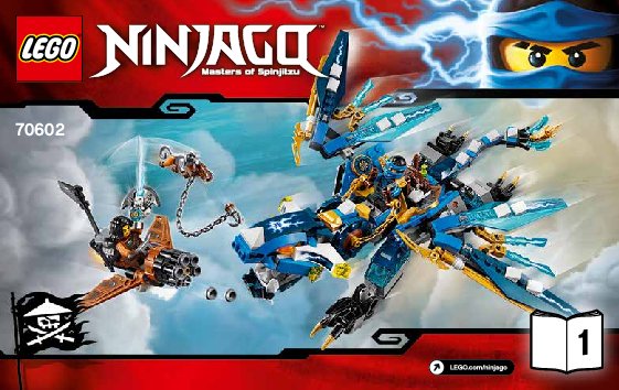 Notice / Instructions de Montage - LEGO - NINJAGO - 70602 - Le dragon élémentaire de Jay: Page 1