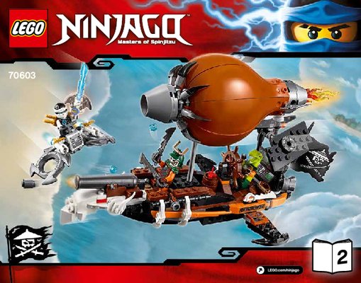 Notice / Instructions de Montage - LEGO - NINJAGO - 70603 - L'attaque du Zeppelin des Pirates: Page 1