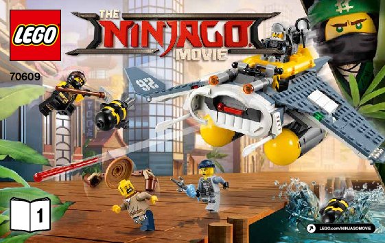 Notice / Instructions de Montage - LEGO - LEGO NINJAGO LE FILM - 70609 - Le bombardier Raie Manta: Page 1