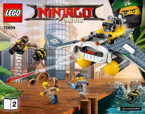 Notice / Instructions de Montage - LEGO - LEGO NINJAGO LE FILM - 70609 - Le bombardier Raie Manta: Page 1