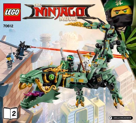 Notice / Instructions de Montage - LEGO - LEGO NINJAGO LE FILM - 70612 - Le dragon d'acier de Lloyd: Page 1