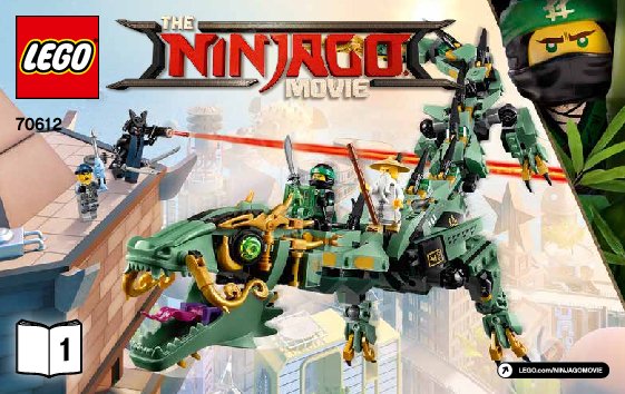 Notice / Instructions de Montage - LEGO - LEGO NINJAGO LE FILM - 70612 - Le dragon d'acier de Lloyd: Page 1