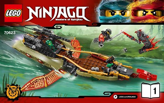 Notice / Instructions de Montage - LEGO - NINJAGO - 70623 - La poursuite en vol: Page 1