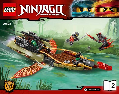 Notice / Instructions de Montage - LEGO - NINJAGO - 70623 - La poursuite en vol: Page 1