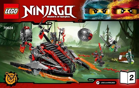 Notice / Instructions de Montage - LEGO - NINJAGO - 70624 - La catapulte Vermillion: Page 1