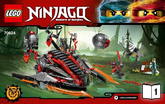 Notice / Instructions de Montage - LEGO - NINJAGO - 70624 - La catapulte Vermillion: Page 1