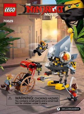 Notice / Instructions de Montage - LEGO - THE LEGO NINJAGO MOVIE - 70629 - L'attaque des Piranhas: Page 1