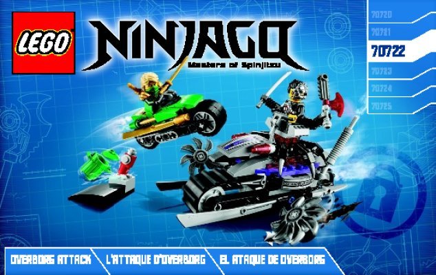 Notice / Instructions de Montage - LEGO - NINJAGO - 70722 - L'attaque d'Overborg: Page 1