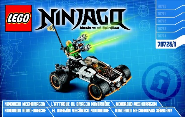 Notice / Instructions de Montage - LEGO - NINJAGO - 70725 - L'attaque du dragon Nindroïde: Page 1